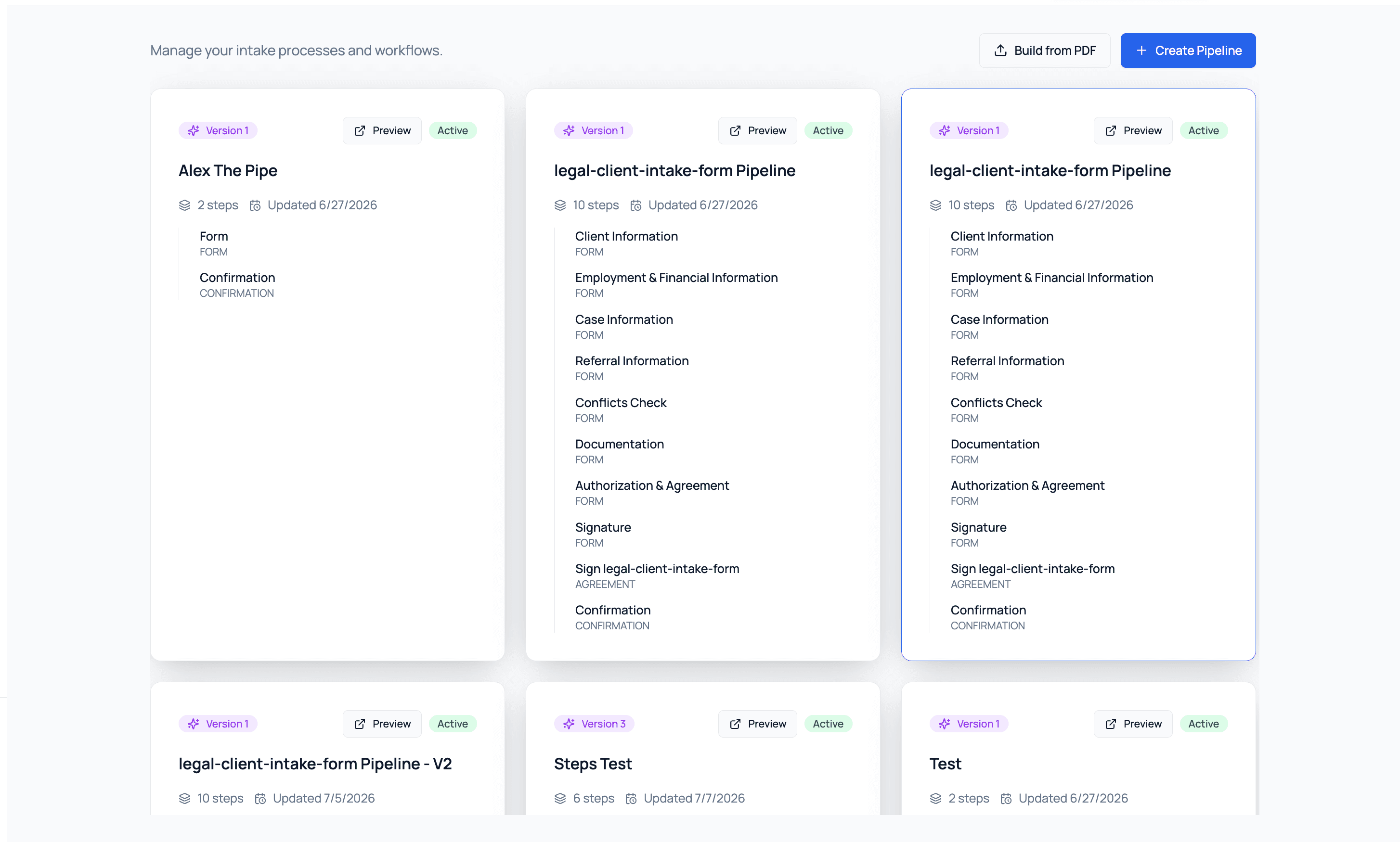 Configurable pipeline steps